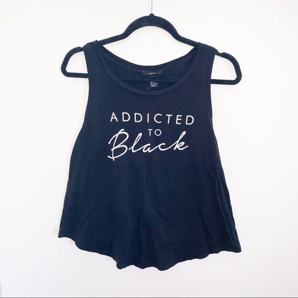 Forever 21 Tops - Addicted To Black Open Back Tank Top Large